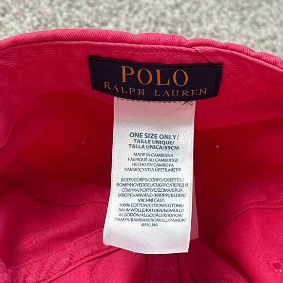 polo by ralph lauren pink baseball hat ? main image 6